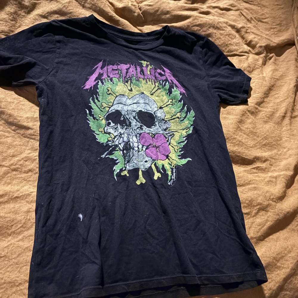 Rowdy Sprout Black Tee with Teal Print